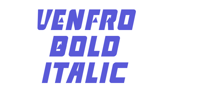 venfro Bold Italic Font