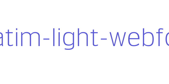 verbatim-light-webfont Font