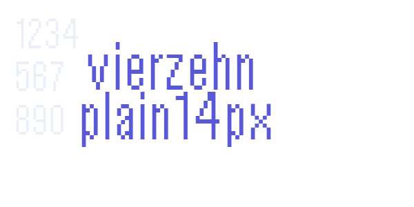 vierzehn  plain14px font free