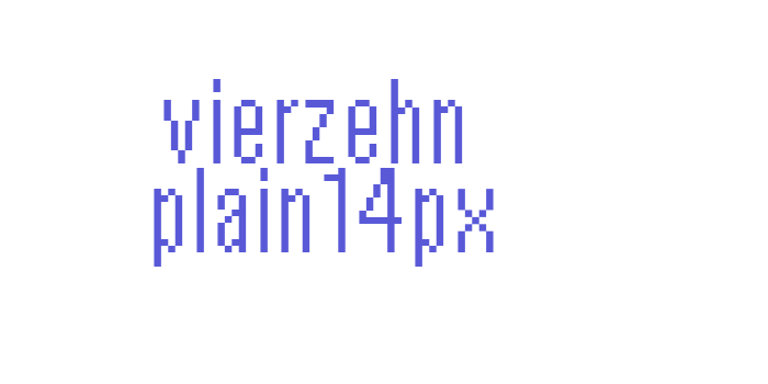 vierzehn  plain14px Font Download