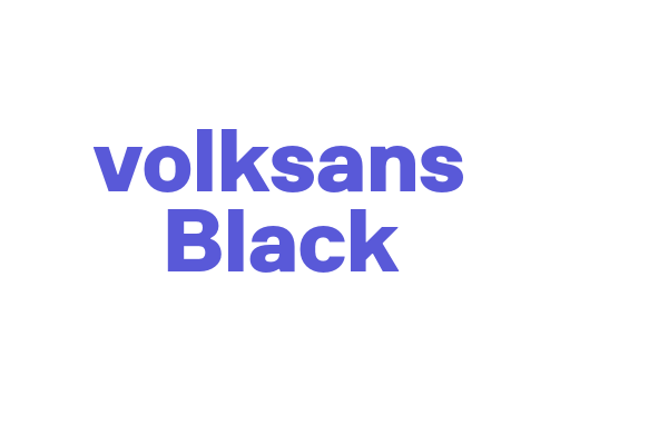 volksans Black Font