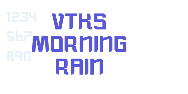 vtks morning rain font free