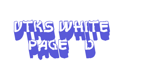 vtks white page 3d font free