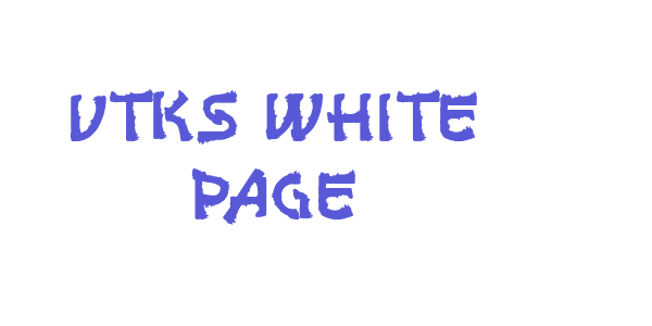 vtks white page font free