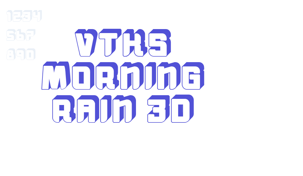 vtks morning rain 3D-font-download