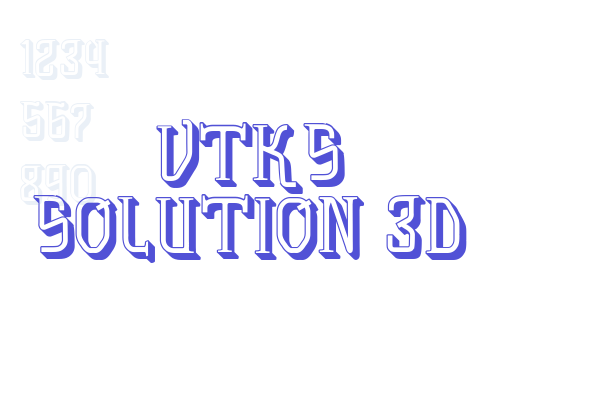 vtks solution 3d Font Download