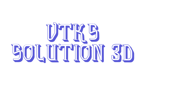 vtks solution 3d Font Download