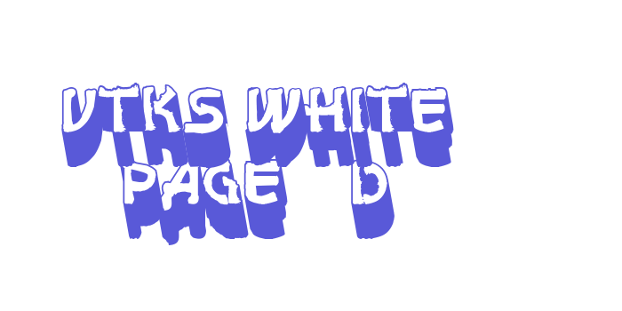 vtks white page 3d Font Download