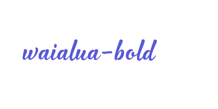 waialua-bold Font Download