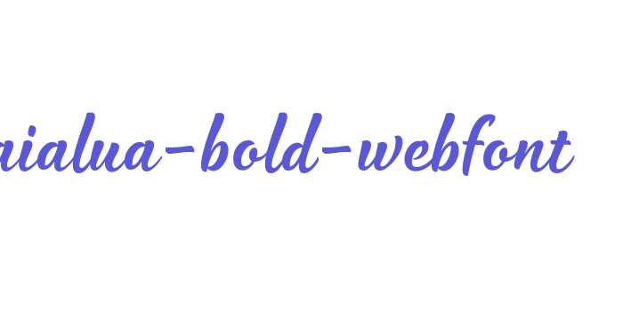 waialua-bold-webfont Font Download