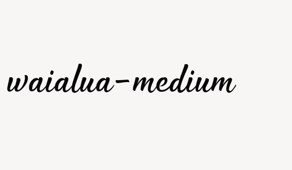 waialua-medium Font