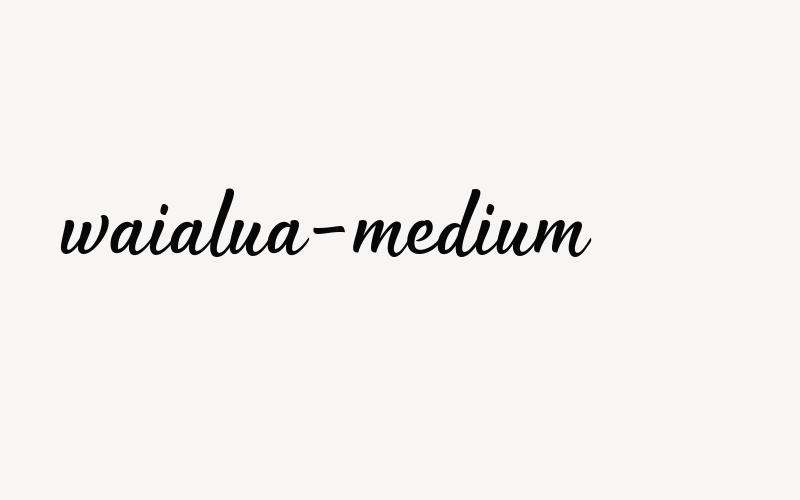 waialua-medium Font