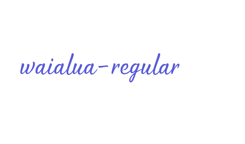 waialua-regular Font