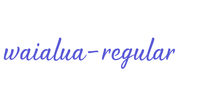 waialua-regular Font