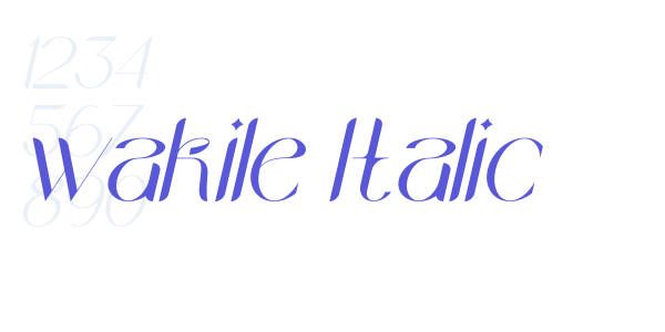 wakile Italic font free