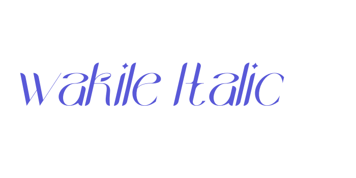 wakile Italic Font Download