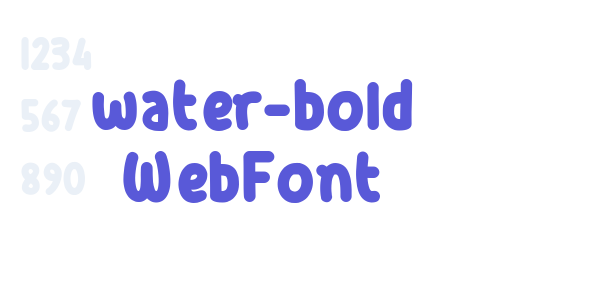 water-bold WebFont font