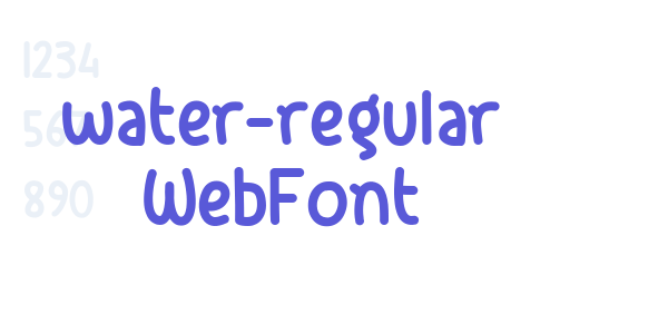 water-regular WebFont font