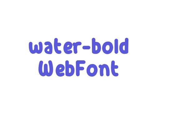 water-bold WebFont Font