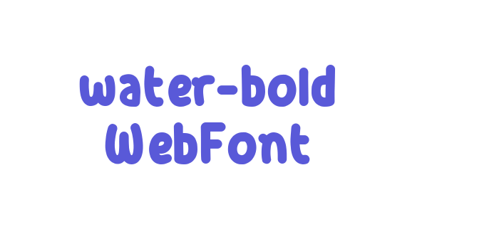 water-bold WebFont Font Download