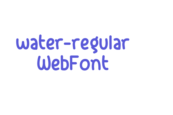 water-regular WebFont Font