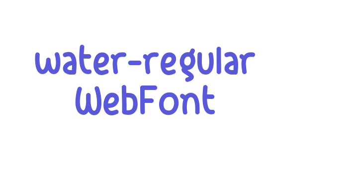 water-regular WebFont Font Download