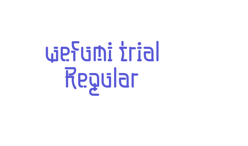 wefumi trial Regular Font Download