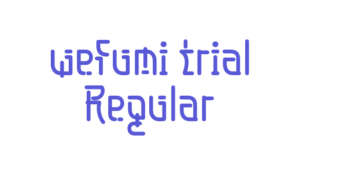 wefumi trial Regular Font