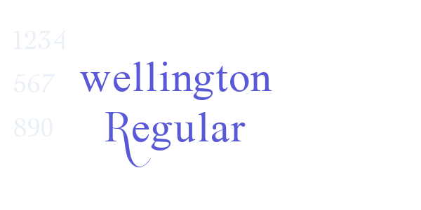 wellington Regular font