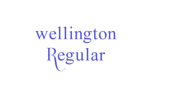 wellington Regular Font Download