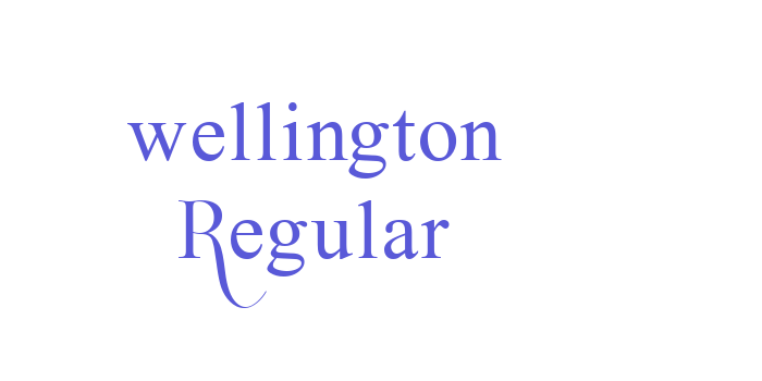 wellington Regular Font