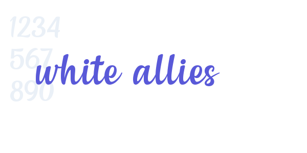 white allies font