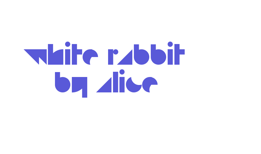 white rabbit by alice Font