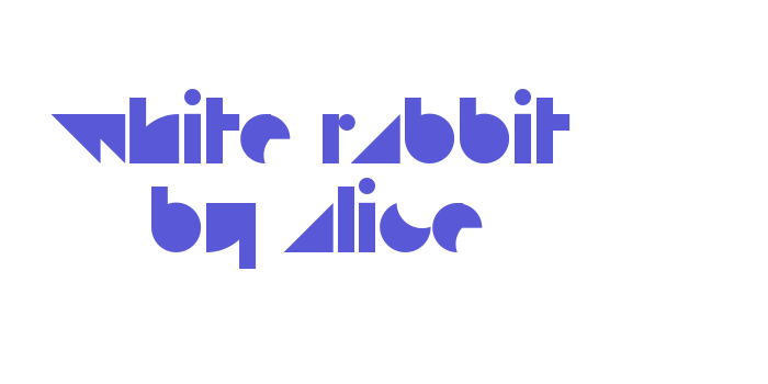 white rabbit by alice Font Download