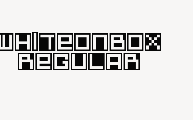 whiteonbox Regular Font