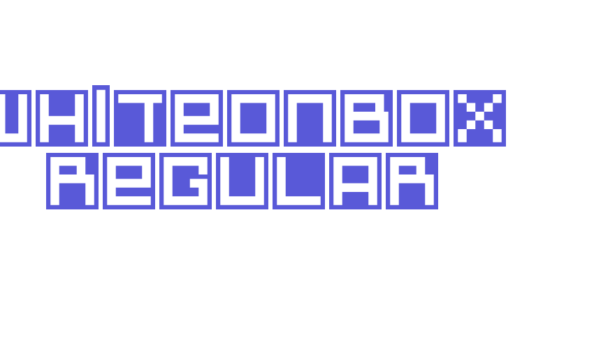 whiteonbox Regular Font Download