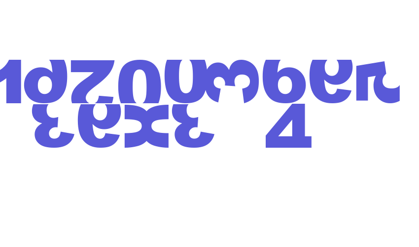 widznumber text 1 Font