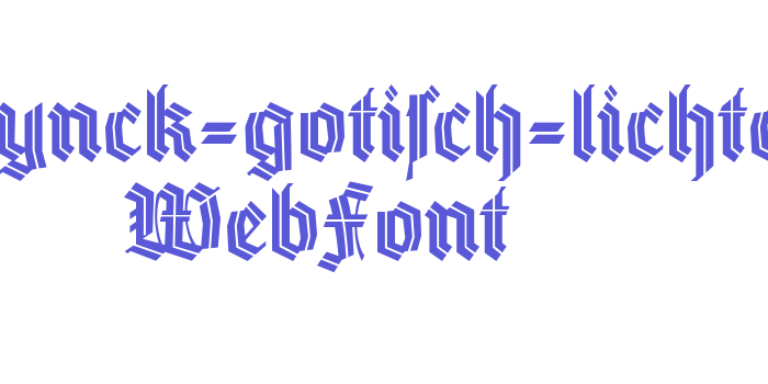 wieynck-gotisch-lichte WebFont Font