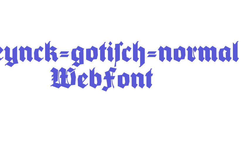 wieynck-gotisch-normal WebFont Font