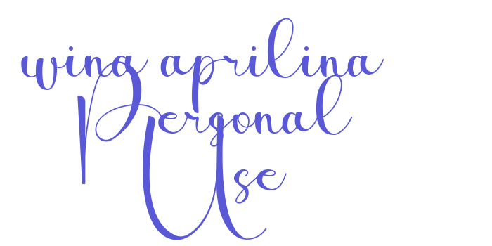 wina aprilina Personal Use Font Download