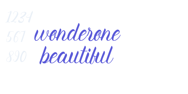 wonderone beautiful font