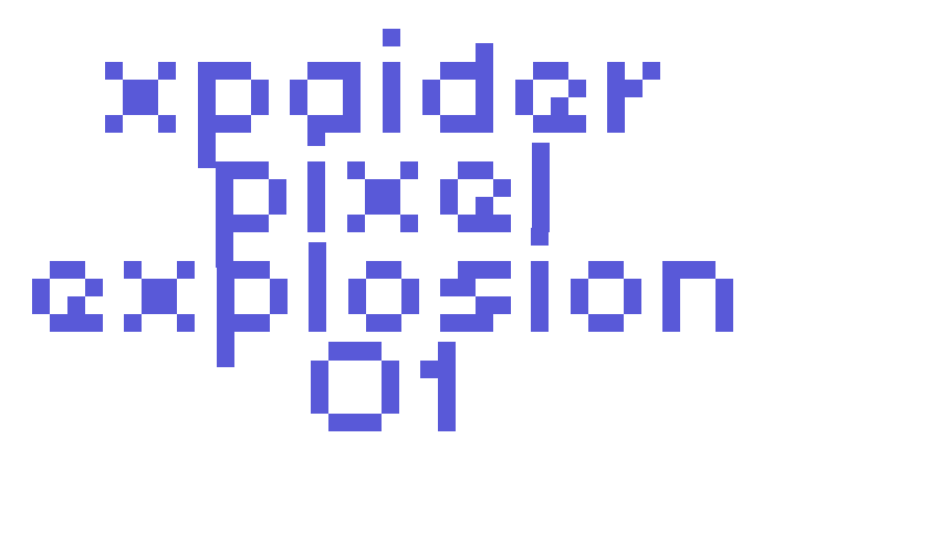 xpaider pixel explosion 01 Font Download