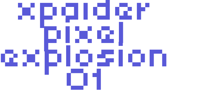 xpaider pixel explosion 01 Font Download