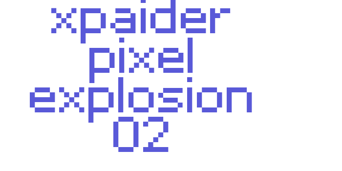 xpaider pixel explosion 02 Font Download