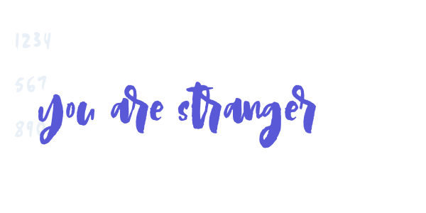 you are stranger font free