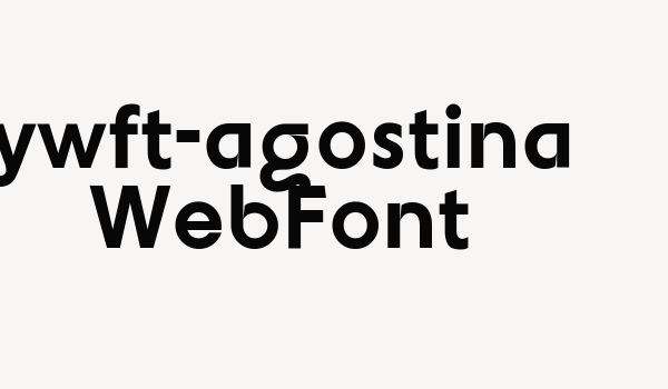 ywft-agostina WebFont Font