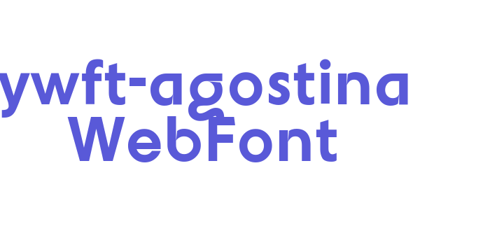 ywft-agostina WebFont Font Download