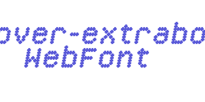 ywft-crossover-extraboldoblique WebFont Font Download