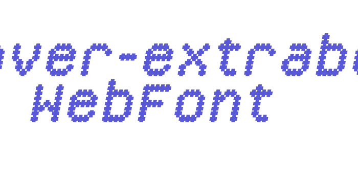 ywft-crossover-extraboldoblique WebFont Font