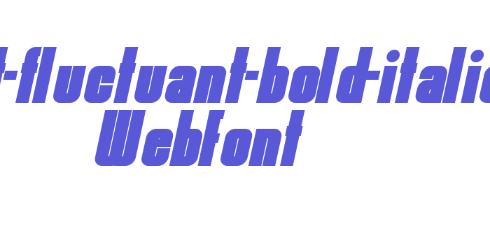 ywft-fluctuant-bold-italic WebFont Font